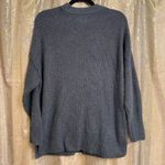 Aerie Dark Gray Oversized Ribbed Knit Drop Shoulder Crewneck Sweater XS Photo 1