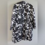 Albert Nipon Black & White Floral Print Dress & Coat Set Gray Size 18 Photo 14