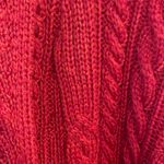 Carraig donn Women’s Ireland Merino Wool Red Cable Knit Cardigan Sweater Size XL Photo 8