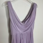 David's Bridal David’s Bridal Iris Long Mesh Dress with Cowl Back Detail Lavender Purple Maxi 4 Photo 8