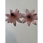 Pink Resin Flower Stud Earrings Dainty Cute Pastel Floral Y2K Women's Jewelry Photo 3