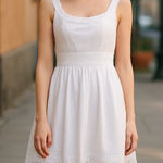 Alex Marie White Eyelet Lace Coquette Cotton Dress Photo 0