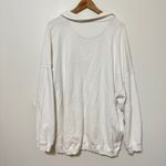 Aerie  Happy Henley Everyday Oversized Collared Sweatshirt Size XXL White Photo 5