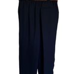 ZARA NWT  HIGH WAISTED BELTED PANT BLOGGERS FAV NAVY LARGE Photo 7