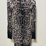 Carmen Marc Valvo Long-Sleeve Ombre Leopard-Print Sheath Dress Photo 9