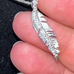 Quarter Carat Diamond Feather Earrings and Necklace set Photo 10