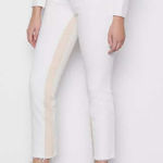 frame denim FRAME Le High Straight Crop Jeans‎ Blanc Multi Colorblock Denim Womens 27 Casual Photo 0