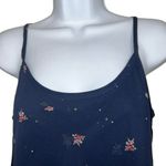 CAbi Gorgeous Navy Tiered Top Wine & White Floral Fully Adjustable Straps EUC XS Photo 2