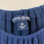 Lucky Brand  Dual Slit Sleeveless Embroidered Detail Navy Maxi Dress Photo 1