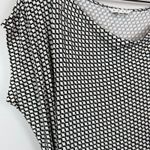 CAbi Monroe Dress Womens M Black White Geometric Stretch Bodycon Faux Wrap 614 Photo 4