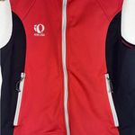 Pearl Izumi Pearl‎ Izumi Vintage Women's Medium Red Black Bicycling vest Full Zip Reflective Photo 1