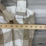 Gal Meets Glam  Bailey Gingham Linen Wide Leg Jumpsuit In Natural‎ Sz 2 NWT Photo 7