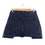 Aritzia  Denim Forum The '90s Mid Rise Cargo Mini Denim Jean Skirt Black Eyeliner Photo 4