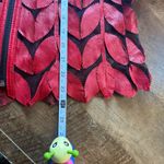 ECHT  Leder Vtg Red Leather cutout Leaves on Netting Jacket Sz M Medium Blazer Photo 8