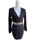 NWT Lulus Long Sleeve Knee Length Knit Sweater Dress Black Size XS Photo 5