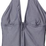 Draper James x Helen Jon One Piece Swimsuit Womens XS Navy Gingham Keyhole USA Blue Photo 11