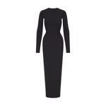 SKIMS  Fits Everybody Crew Neck Long Sleeve Dress in Onyx, Size XS Photo 7