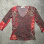 A Byer Vintage 90s A. Byer XS Top with colorful design and mid length sleeves Photo 0