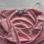 Pink Cowl Neck Mini Bodycon Dress Size M Photo 3