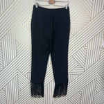 Prabal Gurung Fringe Trousers Pants in Black Size US 2 Photo 7