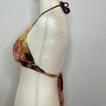 Hobie  tie bikini top.  Size Medium.  Padded cups.   Wood embellishment. Photo 1