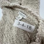 Rachel Zoe Sweater Women XS Beige Open Front Textured Knit Cardigan Pockets Cozy Photo 5
