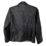 Geoffrey Beene VTG Y2K  Sport Women’s Black Leather Button Up Pockets Jacket Sz S Photo 1