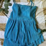 Lane 201  Blue Satin Romper Photo 4
