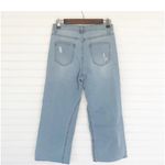 Revamped  light wash cropped frayed denim jeans size 5 Photo 1