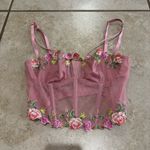 Victoria's Secret  Embroidered Unlined Strappy Corset
Top Dusty Rose XS Photo 1