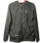 Disney  Parks Minnie Mouse Women's M Black Polka Dot Hooded Windbreaker 22x26.5 Photo 0