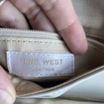 Nine West Vintage Leather Crossbody Bag Purse Ivory Cream Smooth Pebbled Flat Photo 4