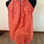 Stella Martini 100% Linen Tunic Tank Top Made in Italy Rust Red/Orange oversized Red Photo 1