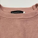 Commonwealth Pink Sweater with Pearl Accents Size L Photo 2