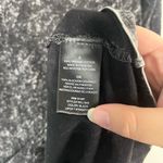 Norma Kamali  Long Sleeve Top Scoop Neck Distressed Acid Wash Black size small Photo 2