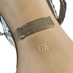 Badgley Mischka  Evoke Dress Sandal High Heel Silver Metallic Size 6.5 Women's Photo 12