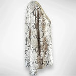 VICI ‎ Women's Snake Print V Neck Balloon Sleeve Top Large | EUC Photo 2