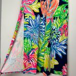 Lilly Pulitzer Mansi Maxi Slit Skirt Sz XS Travelers Palm Print Photo 8