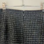 J.Crew Wool Skirt Houndstooth Pencil Pockets Office Work Warm Black Gray Sz 12 Photo 3