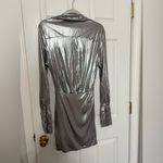 GAUGE81 Naha Metallic Mini dress Silver Size XS Photo 10