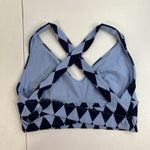 Buffbunny  M Medium Alpha Sports Bra Argyle Diamond Print Blue Gym Athletic RARE Photo 5