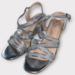 Dream Paris New In Box Silver Glitter Wedge Strappy Sandals Size 8 Photo 0