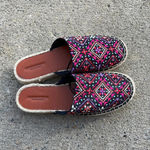 American Eagle  Embroidered Mule Platform Espadrille Shoes size 8 Photo 1