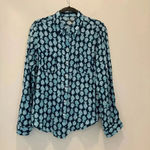 Lilly Pulitzer  Women's Sea View Linen Shirt Size S Low Tide Navy Any Fin… Photo 2