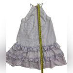 Rebecca Taylor  Womens Halter Dress Size 4 100% Cotton Ruffle Purple Photo 5