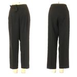 Vince  Paper bag Waist Cropped Pants size 8 Black Trousers Ankle Crop Career Photo 1