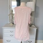 Seven7 Romantic  Pastel Pink Semi Sheer Top Womens Small Open Shoulder Photo 5