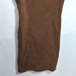 Rokoko  Brown Spaghetti Strap Faux Suede Mini Dress Festival Size L Photo 2