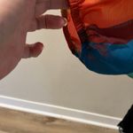 Cha Cha Vente blouse Multi striped sheer looks cute with a lace layer dress Size M Photo 2