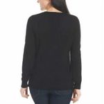 Katherine Barclay Extra Fine Marino Wool Sweater, Black Medium NWT Photo 3